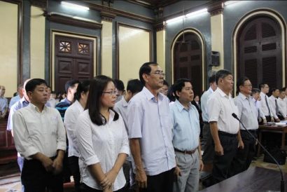  Các bị cáo tại phiên tòa