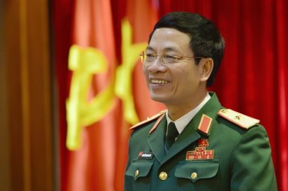 Bí thư Ban Cán sự Đảng Bộ Thông tin và Truyền thông Nguyễn Mạnh Hùng. (Ảnh: Viettel)