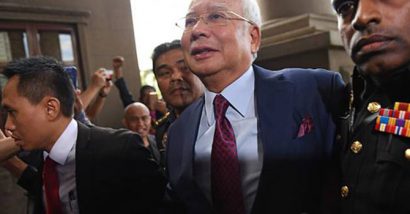 Cựu thủ tướng Malaysia Najib Razak bị truy tố với 4 tội danh. Ảnh: AFP.