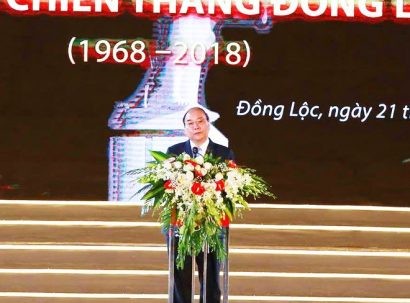  Thủ tướng Nguyễn Xuân Phúc phát biểu tại lễ kỷ niệm 50 năm chiến thắng Đồng Lộc