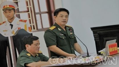  Đại diện VKS Quân sự tiến hành luận tội với các bị cáo trong vụ án