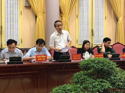 Phó Tổng TTCP Nguyễn Văn Thanh giới thiệu những quy định mới của Luật Tố cáo tại buổi họp báo công bố Lệnh của Chủ tịch nước đối với 7 Luật mới.