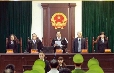 Hội đồng xét xử tuyên án tại phiên tòa xét xử ông Đinh La Thăng và đồng phạm (ảnh minh họa)
