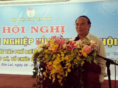 Chủ tịch Hội LGVN, TS. Nguyễn Văn Quyền phát biểu khai mạc và bế mạc Hội nghị