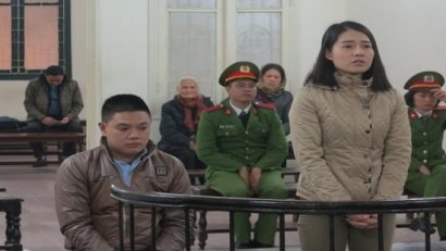 Các bị cáo tại phiên tòa sơ thẩm