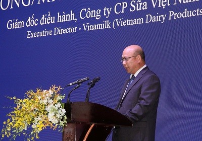 Ông Trịnh Quốc Dũng – Giám đốc Điều hành Vinamilk phát biểu tại buổi lễ