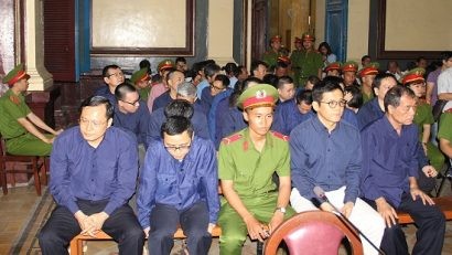  Các bị cáo tại phiên tòa