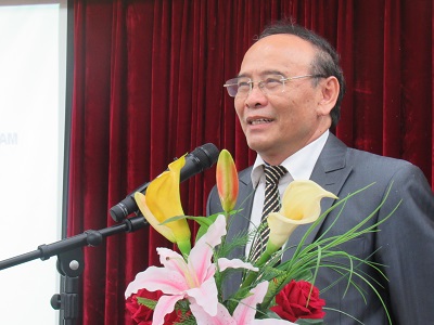 Chủ tịch Hội Luật gia Việt Nam Nguyễn Văn Quyền phát biểu tại lễ ký kết