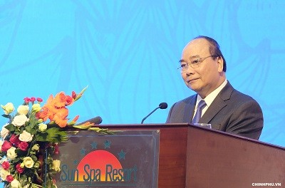 Thủ tướng Nguyễn Xuân Phúc phát biểu chỉ đạo tại HNXTĐT Quảng Bình 2018 (Ảnh: VGP/Quang Hiếu).