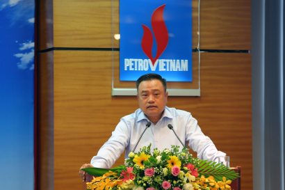 Đồng chí Trần Sỹ Thanh – Ủy viên Trung ương Đảng -  Chủ tịch HĐTV Tập đoàn Dầu khí Quốc gia Việt Nam phát biểu tại Hội nghị 
