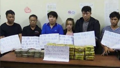  Các đối tượng cùng tang vật bị bắt giữ.