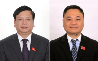 Ông Nguyễn Trường Giang (trái) và ông Nguyễn Ngọc Bảo