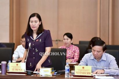  Chủ nhiệm UBTP Lê Thị Nga phát biểu – Ảnh QH.VN