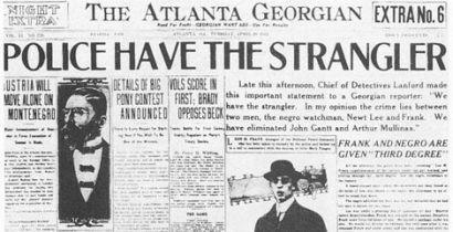  Báo chí Atlanta đưa tin về vụ Frank.