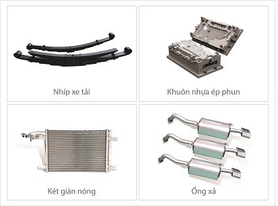 Một số sản phẩm linh kiện phụ tùng xuất khẩu của Thaco