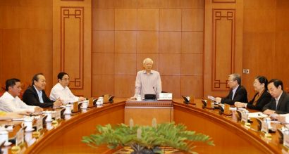  Tổng Bí thư , Chủ tịch nước Nguyễn Phú Trọng phát biểu chỉ đạo cuộc họp