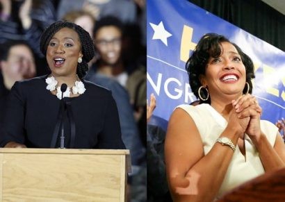 Bà Ayanna Pressley (trái) và bà Jahana Hayes. Ảnh: AP.