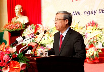 Thường trực Ban Bí thư Trần Quốc Vượng phát biểu tại lễ kỷ niệm.