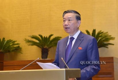  Bộ trưởng Bộ Công an Tô Lâm trình bày Tờ trình trước Quốc hội