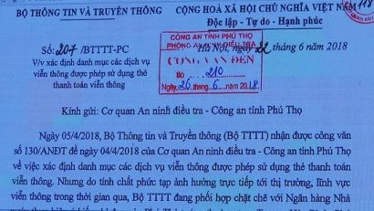  Đại diện VKS công bố Công văn của Bộ TT&TT