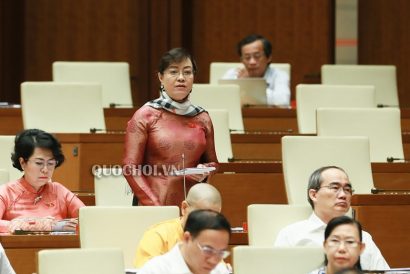  ĐBQH Nguyễn Thị Quyết Tâm gửi câu hỏi đến Thủ tướng Chính phủ liên quan đến lấy phiếu tín nhiệm.