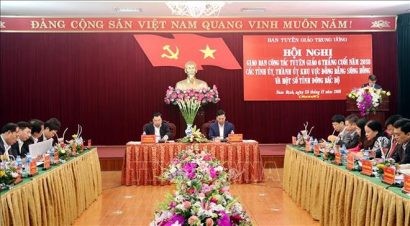  Quang cảnh hội nghị tại Nam Định. Ảnh: TTXVN