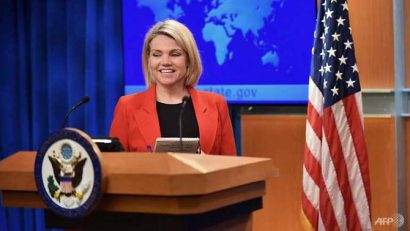  Bà Heather Nauert, nữ phát ngôn viên Bộ Ngoại giao Mỹ. Ảnh: AFP