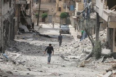  Thành phố Aleppo hoang tàn sau những đợt giao tranh tại Syria. Ảnh: Reuters