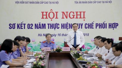 Viện kiểm sát nhân dân cấp cao tại Hà Nội và Tòa án nhân dân cấp cao tại Hà Nội tổ chức sơ kết 02 năm thực hiện Quy chế phối hợp