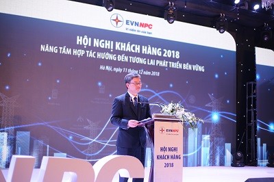 Phó Tổng giám đốc Lê Quang Thái phát biểu khai mạc Hội nghị tri ân khách hàng năm 2018