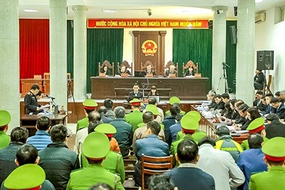  Quang cảnh phiên tòa xét xử sơ thẩm bị cáo Trịnh Xuân Thanh và các đồng phạm