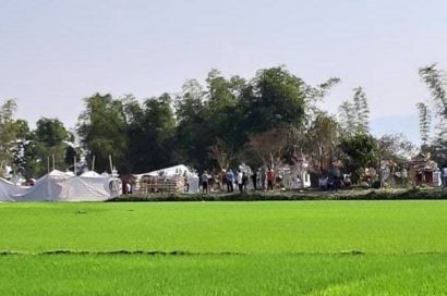  Khu vực nghĩa trang, nơi cơ quan chức năng khai quật thi thể nạn nhân. Ảnh: VOV.