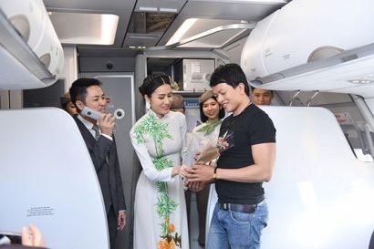 Một trong những khách hàng may mắn nhận lì xì hấp dẫn là voucher nghỉ dưỡng của Bamboo Airways