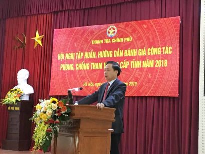 Phó Tổng Thanh tra Trần Ngọc Liêm phát biểu chỉ đạo tại Hội nghị. Ảnh: PA
