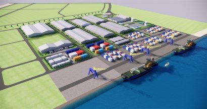 Phối cảnh dự án bến cảng 5 vạn tấn, tổng vốn đầu tư là 2.600 tỷ đồng