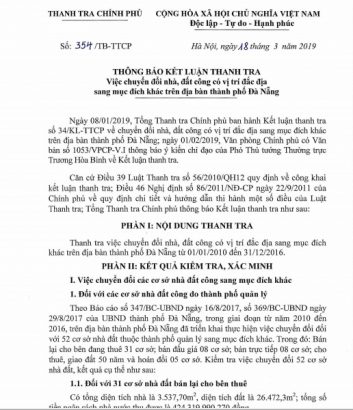 Văn bản số 137/QĐ-TTCP của Thanh tra Chính phủ