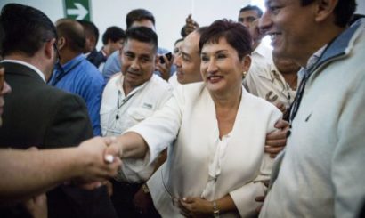 Bà Thelma Aldana, cựu Trưởng Công tố của Guatemala, trong sự kiện tranh cử Tổng thống tại thành phố Guatemala,