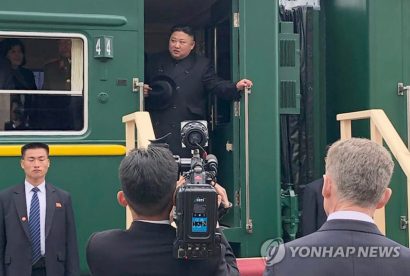  Chuyến tàu bọc thép chở Chủ tịch Kim Jong-un dự kiến sẽ tới thành phố Viễn Đông Vladivostok vào chiều 24/4. (Ảnh: Yonhap)