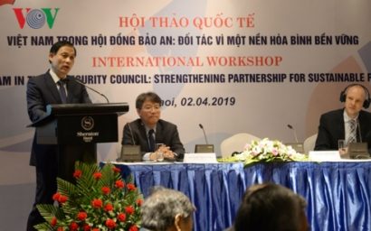  Thứ trưởng Ngoại giao Việt Nam Lê Hoài Trung phát biểu dẫn đề tại hội thảo về "Việt Nam trong Hội đồng Bảo an".