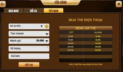  Khi đánh bạc qua mạng, người chơi sẽ được hướng dẫn đổi tiền bằng thẻ điện thoại với các mệnh giá khác nhau.