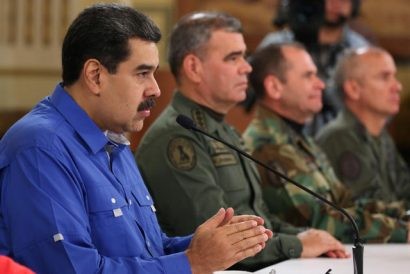  Tổng thống Maduro tự tin để nói về lòng trung thành của quân đội.