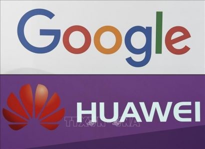  Biểu tượng Google và Huawei. Ảnh: AFP/TTXVN