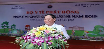 Gs. Ts. Nguyễn Viết Tiến-Thứ trưởng Bộ Y tế phát biểu ý kiến tại buổi lễ phát động