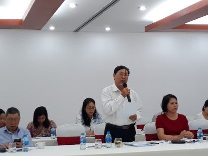 Luật gia Nguyễn Hồng Tuyến, Chủ tịch HLG TP. Hà Nội phát biểu 