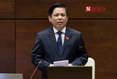  Bộ trưởng GTVT Nguyễn Văn Thể trả lời chất vấn sáng nay. 