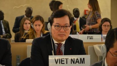  Đại sứ Đặc mệnh Toàn quyền Dương Chí Dũng, Trưởng Phái đoàn Việt Nam tại Geneva phát biểu.