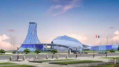 Một phối cảnh 3D của Viện Đào tạo Hàng không Bamboo Airways  