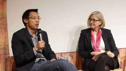 Eric Chien (trái), Giám đốc an ninh Symantec, trong một cuộc phỏng vấn.
