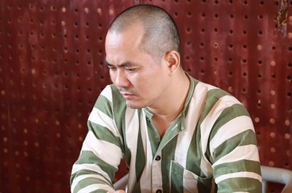 Lưu Văn Nguyện tại cơ quan điều tra.  