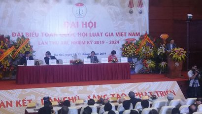  Chủ tịch Hội Luật gia Việt Nam Nguyễn Văn Quyền phát biểu tại Đại hội